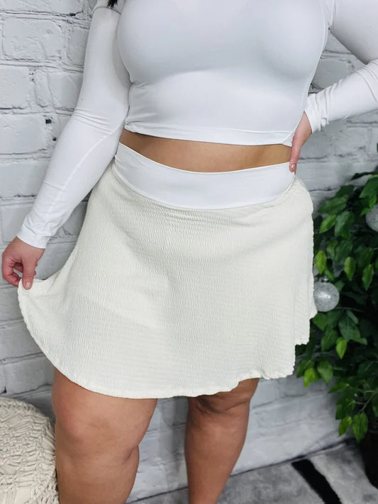"Finding the Rhythm" Sand Skort - Reg/Plus