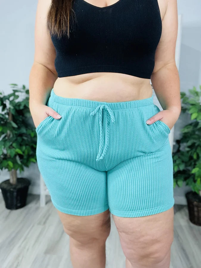 "Relax to the Max" Jade Shorts - Reg/Plus