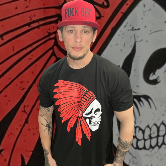 Black/Red/White "Apache" Tee