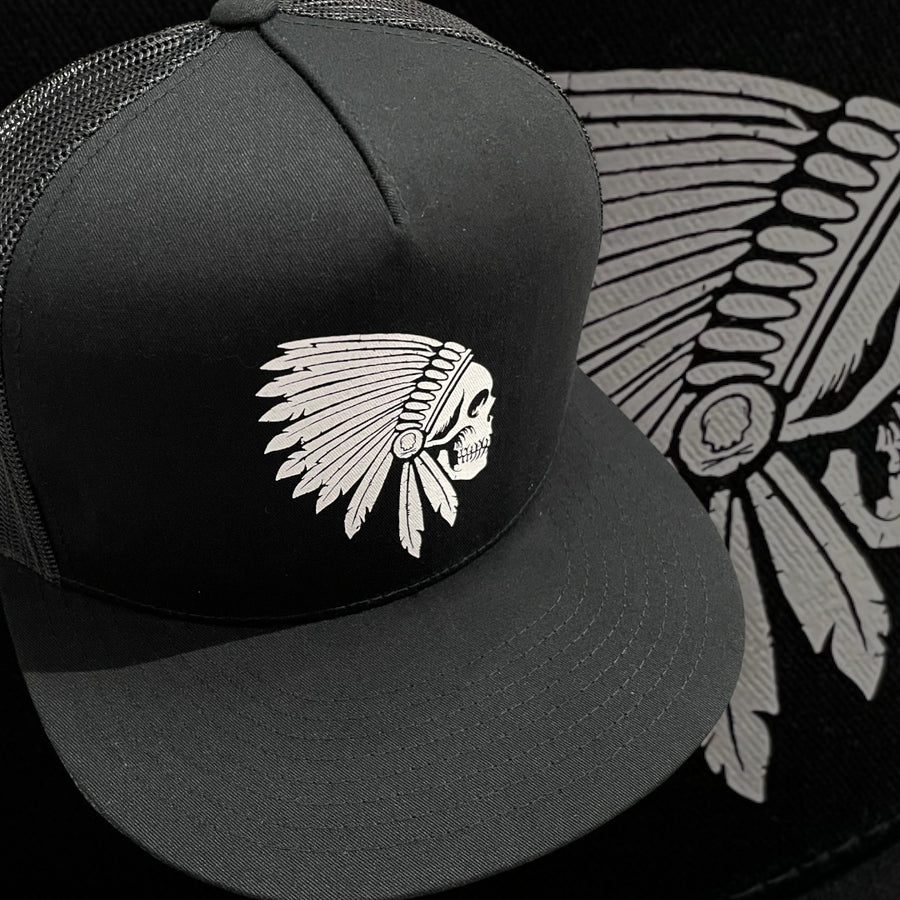 Black Apache Snapback Hat