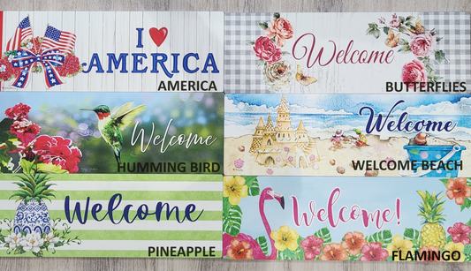 Custom Decor “Welcome” Sign Inserts - Round 3