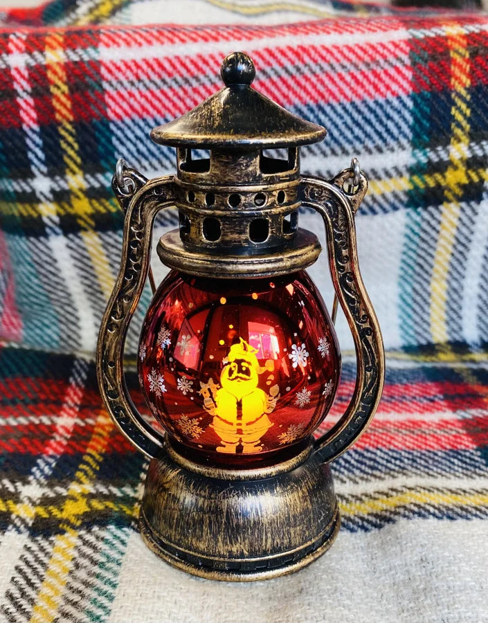 Decorative Battery-Operated Mini Bronze Christmas Lanterns