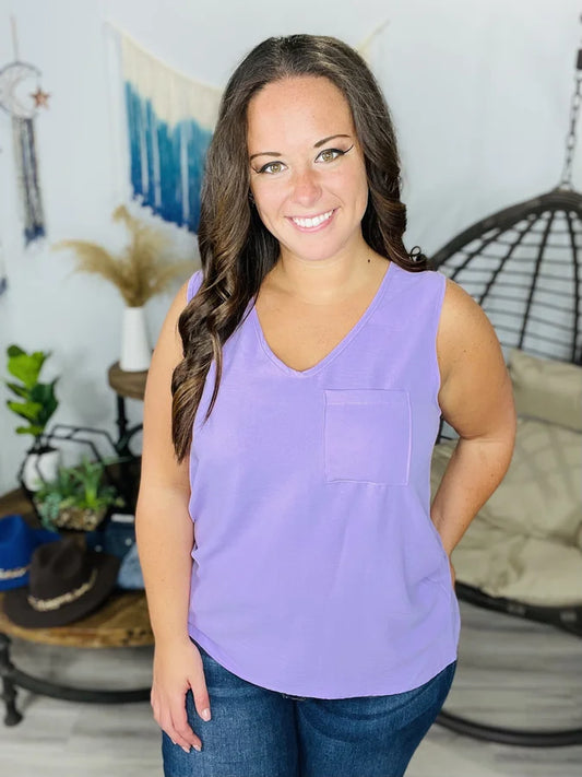 "Beauty in Simplicity" Sleeveless Top - Reg/Plus (4 Colors)