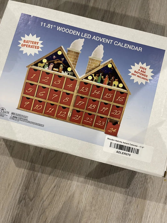 Wooden Nativity Advent Calendar