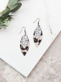 The Perfect Pair Silver Glitter & Leopard Earrings