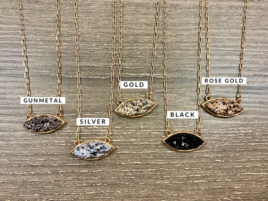 Druzy Bar Necklace