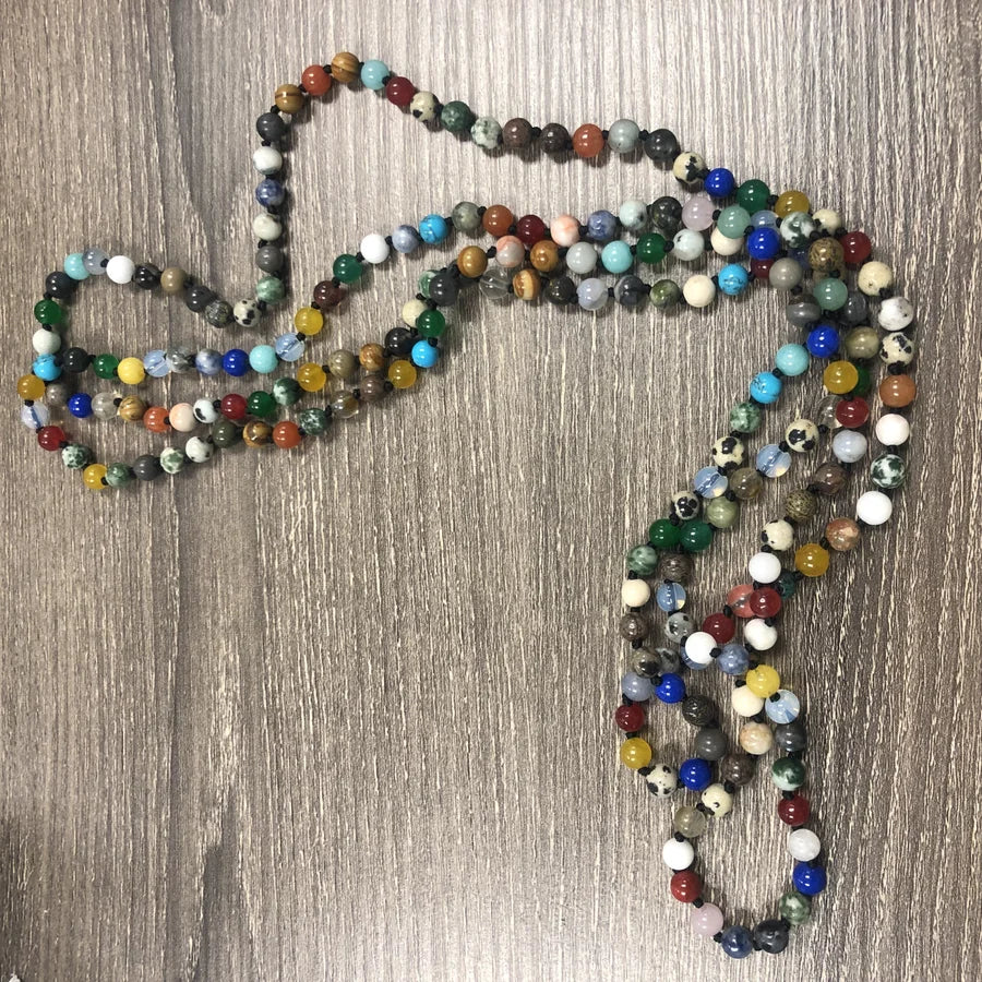 Color Burst Beaded Necklace - 60"