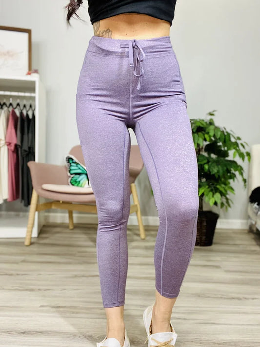Reg/Plus Lavender Jogger Leggings w/ Pockets