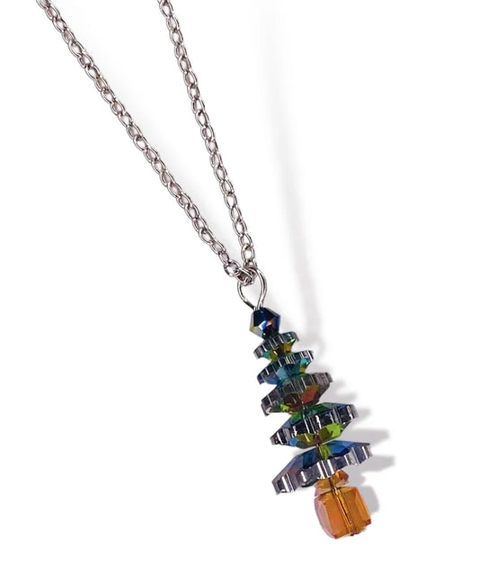 Christmas Tree Crystal Necklace