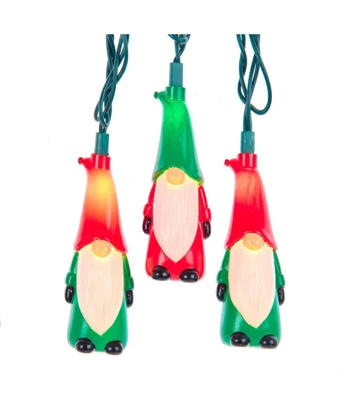 Red & Green Gnome Light Set (10 Count)