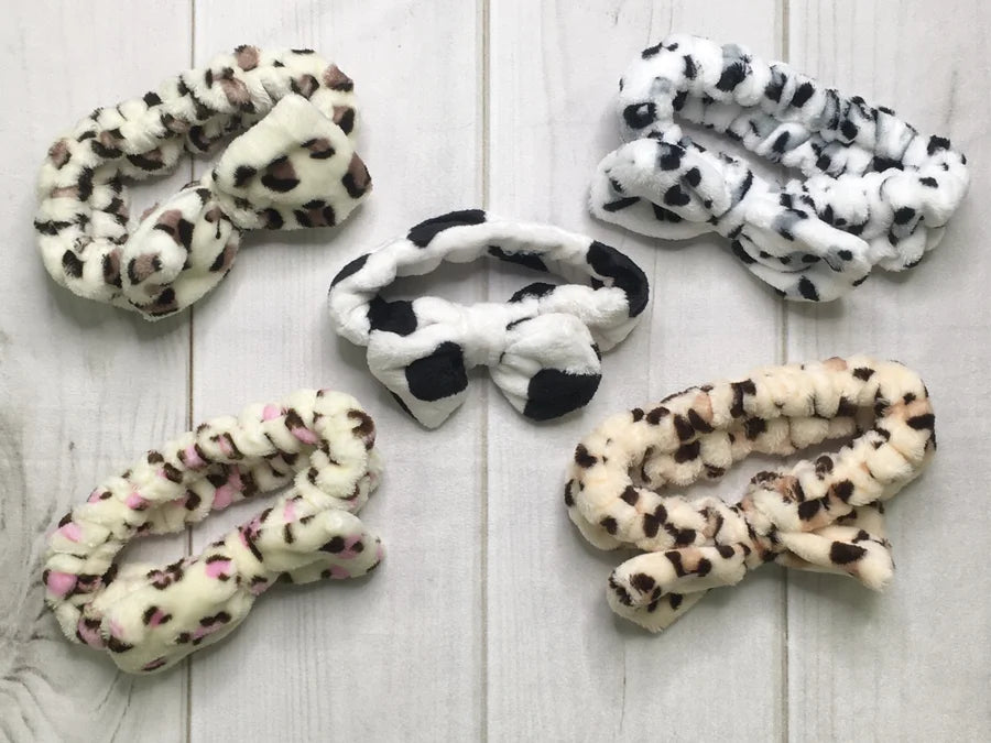 Fleece Animal Print Elastic Headbands