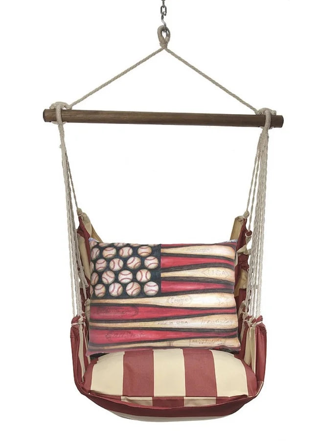 Swing Set - Americana Stripe w/ Baseball Flag