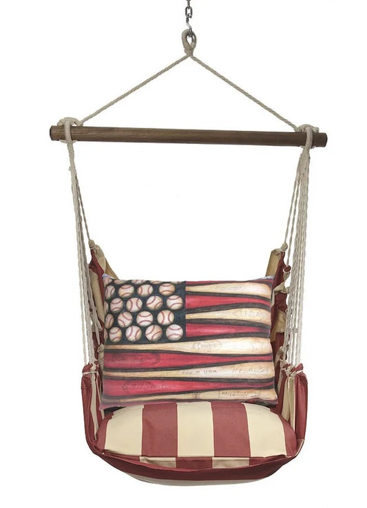 Swing Set - Americana Stripe w/ Baseball Flag
