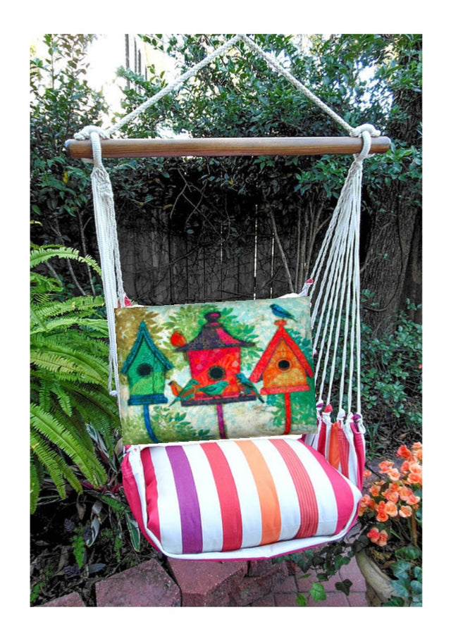 Swing Set - Cristina Stripe w/ Three Birdhouses