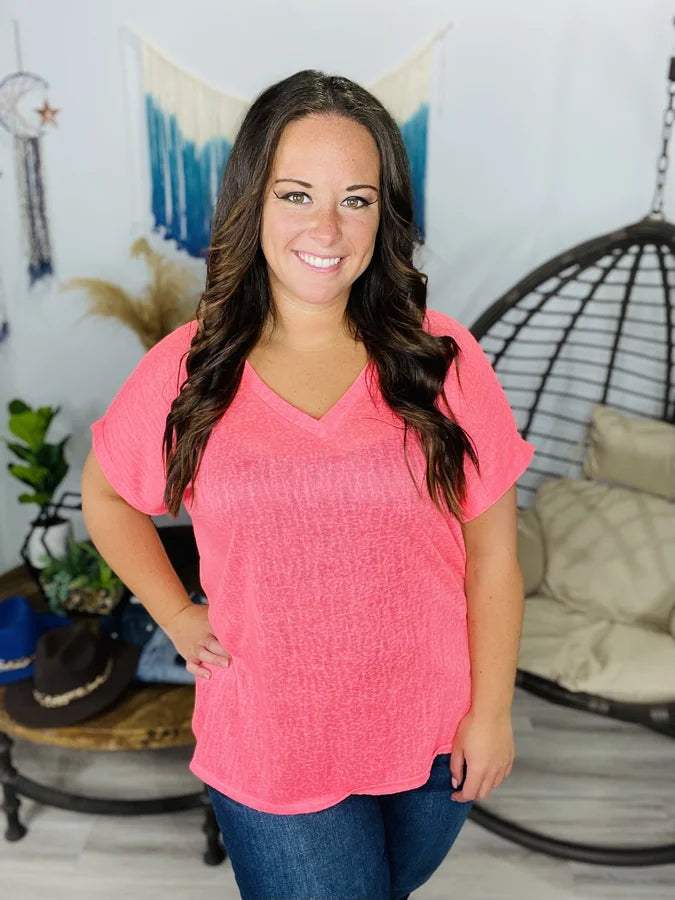 "Summer Sunshine" Sheer Top - Reg/Plus (5 Colors)