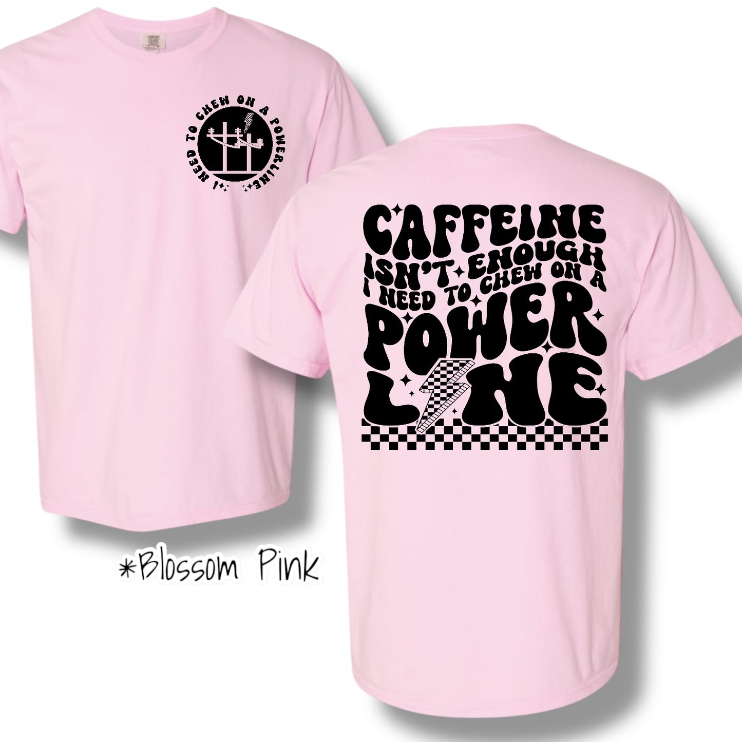 "Power Line" Pocket & Back Print Short Sleeve