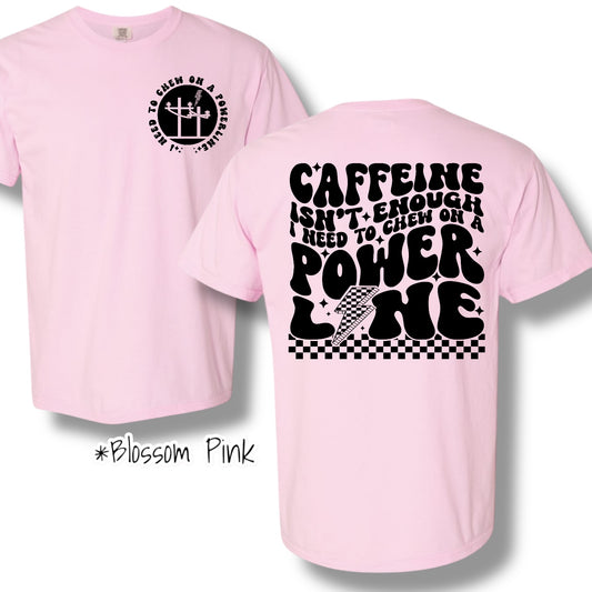 "Power Line" Pocket & Back Print Short Sleeve
