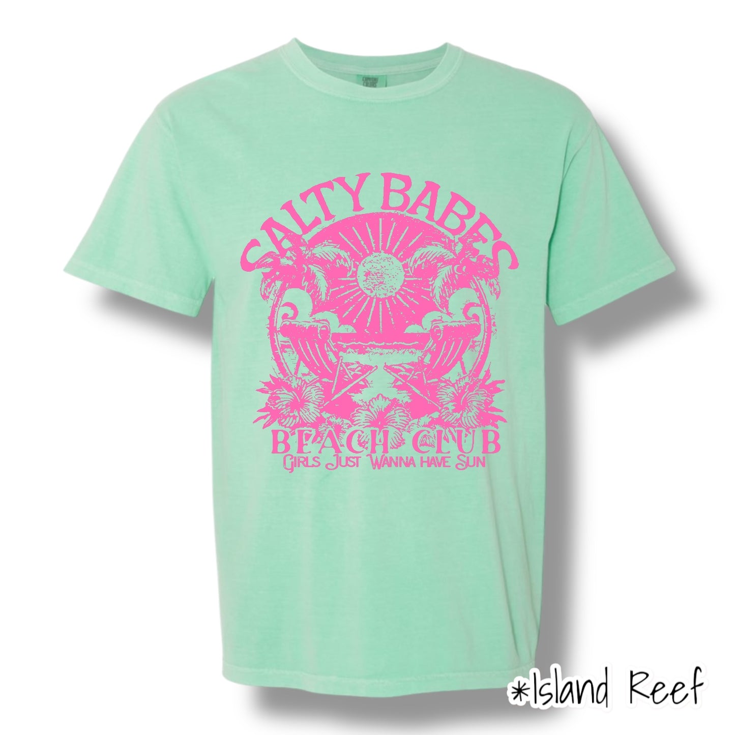 "Salty Babes" (Pink Ink) Front Print Short Sleeve