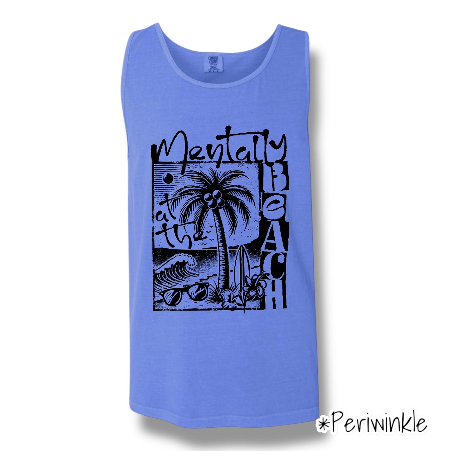 "Salty Babes" (Black Ink) Front Print Tank Top