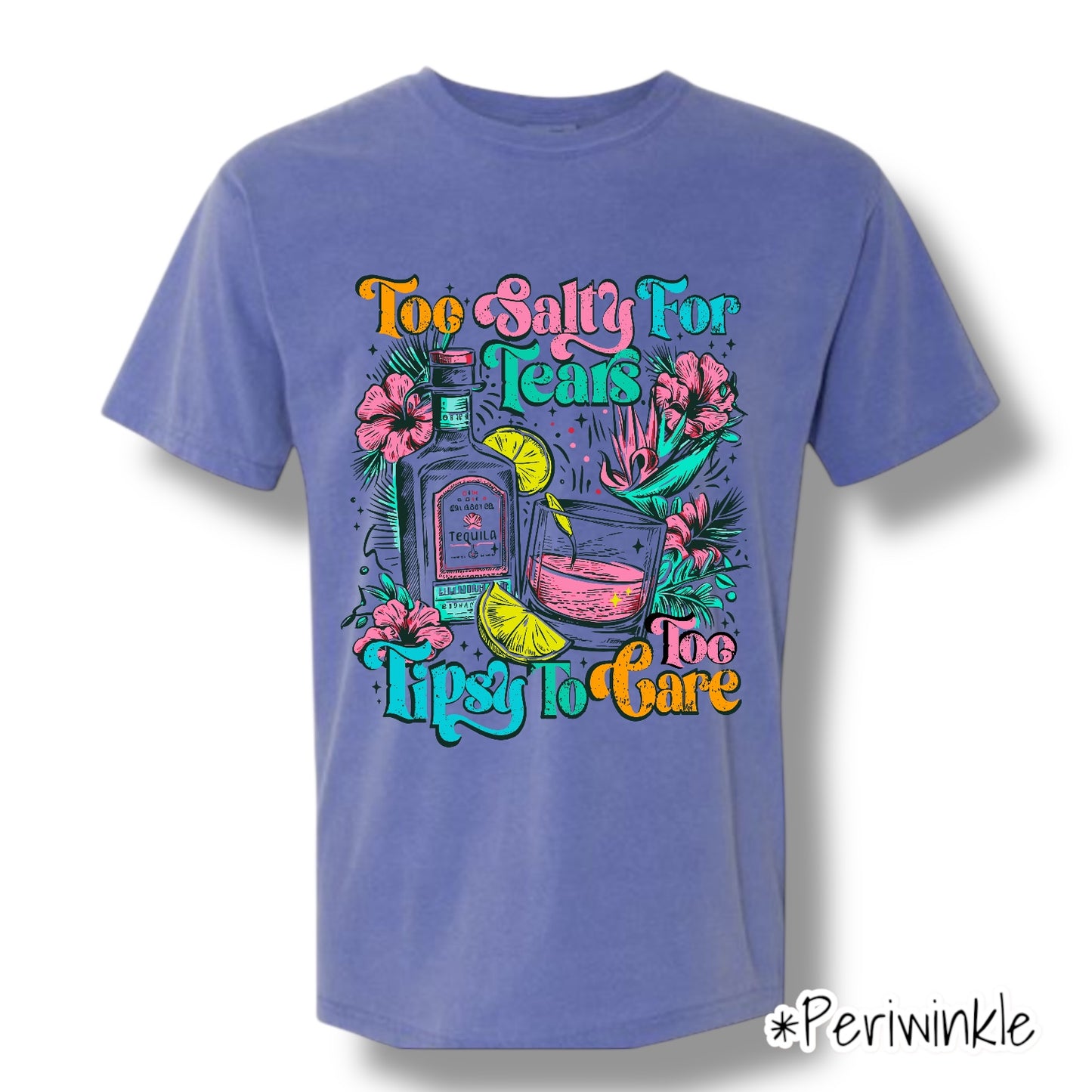 "Too Salty For Tears" (Black Ink) Front Print Short Sleeve