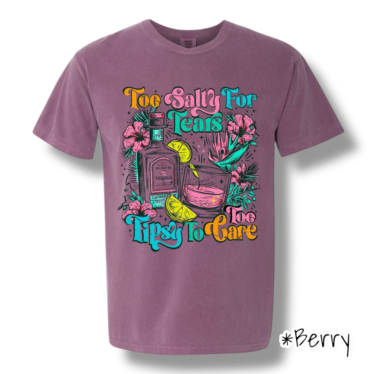 "Too Salty For Tears" (Black Ink) Front Print Short Sleeve