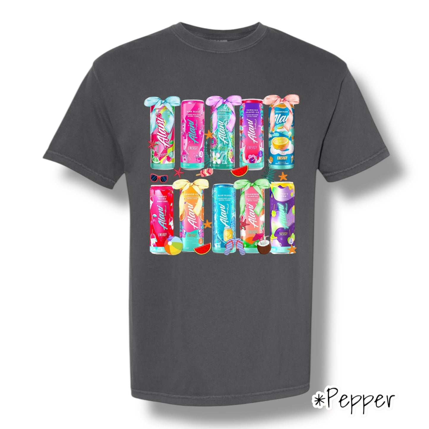 "Summer Drink" Front Print Only Short Sleeve