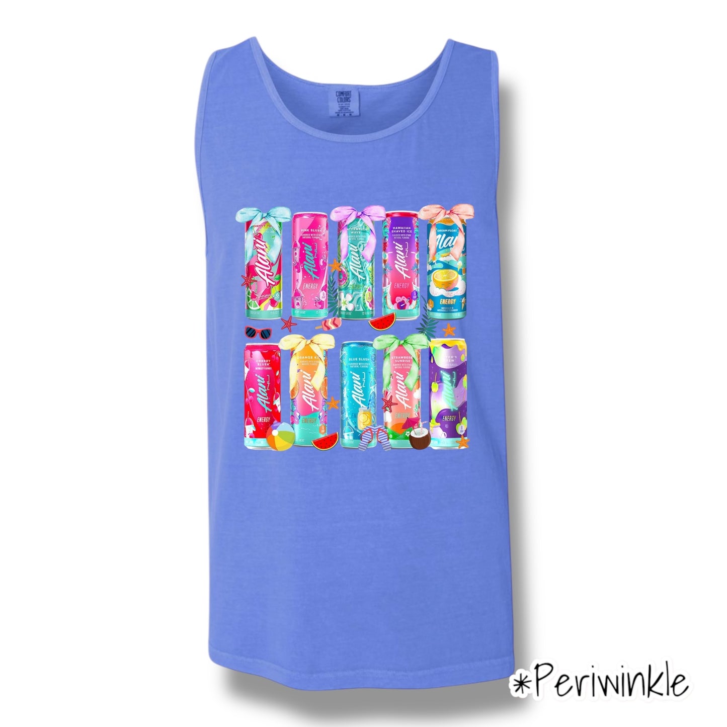 "Summer Drink" Front Print Only Tank Top