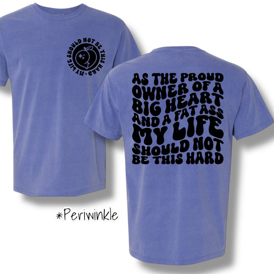 "Proud Owner" Pocket & Back Print Short Sleeve