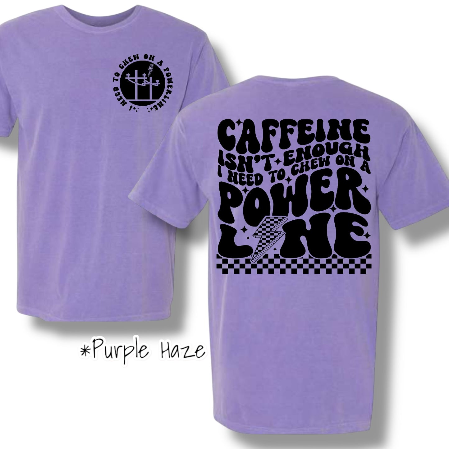 "Power Line" Pocket & Back Print Short Sleeve
