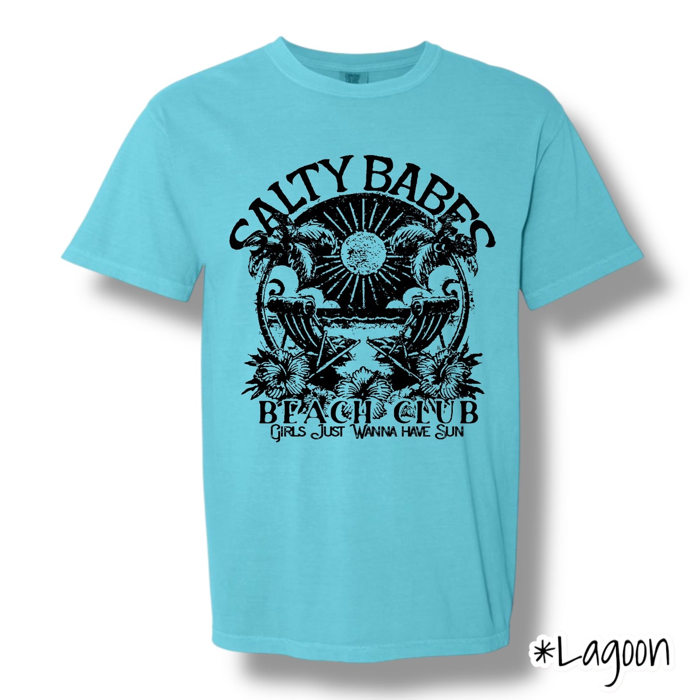 "Salty Babes" (Black Ink) Front Print Short Sleeve