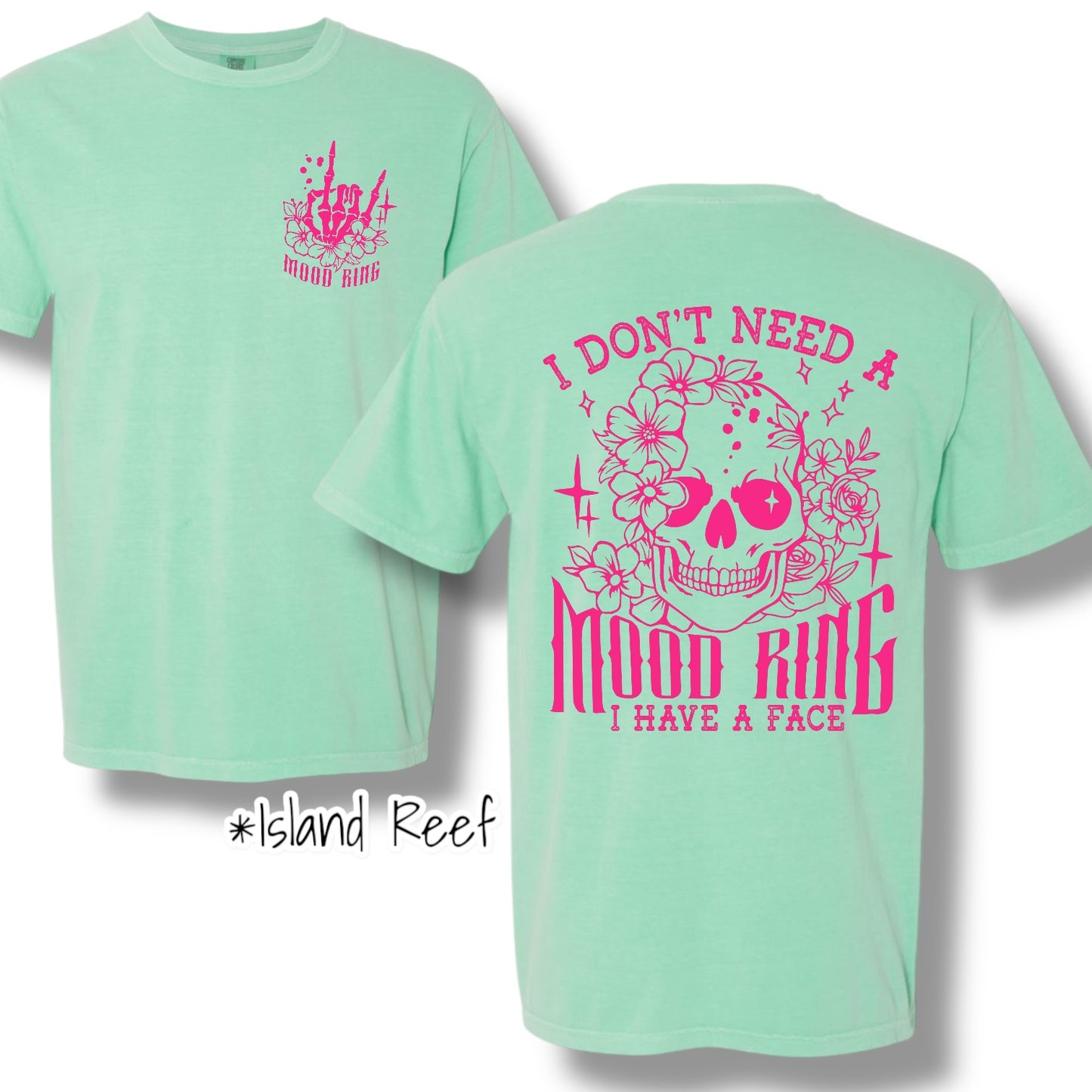 "Mood Ring" (Pink Ink) Pocket and Back Print Graphic Short Sleeve