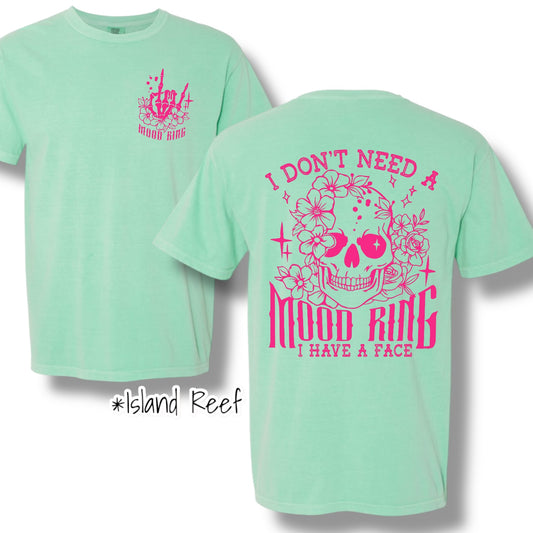 "Mood Ring" (Pink Ink) Pocket and Back Print Graphic Short Sleeve