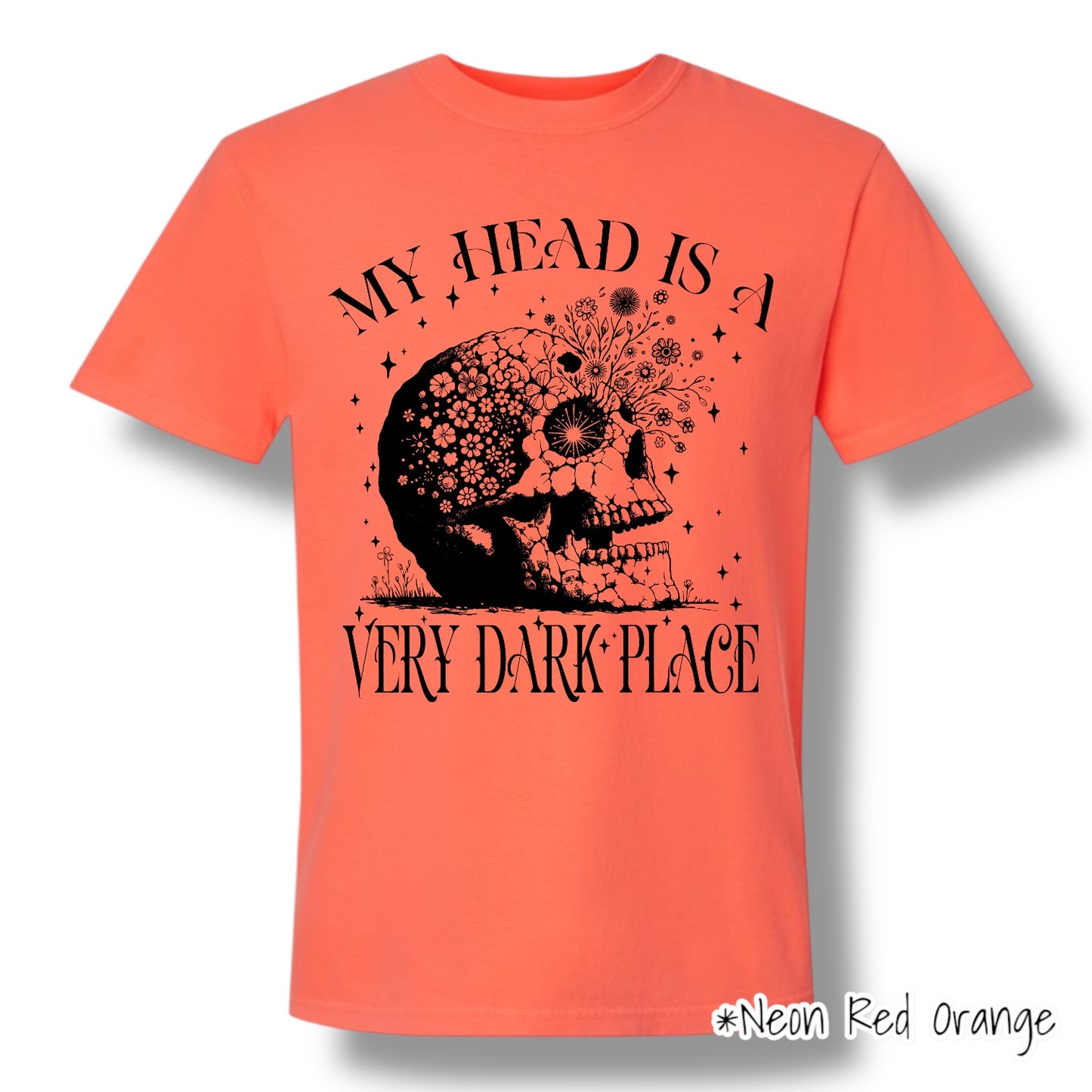 "Dark Place" (Black Ink) Front Print Only Short Sleeve