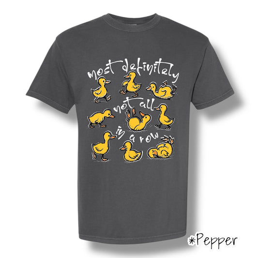 "Not All In A Row" (White Ink) Front Print Only Short Sleeve