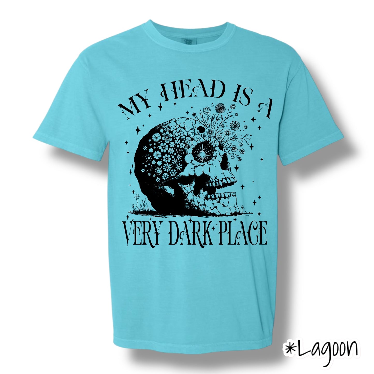 "Dark Place" (Black Ink) Front Print Only Short Sleeve
