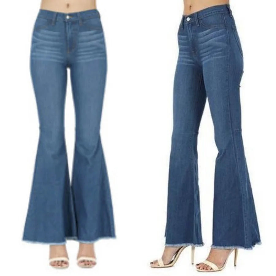 Judy Blue - Medium High-Waisted Super Flare Jeans - Reg/Plus