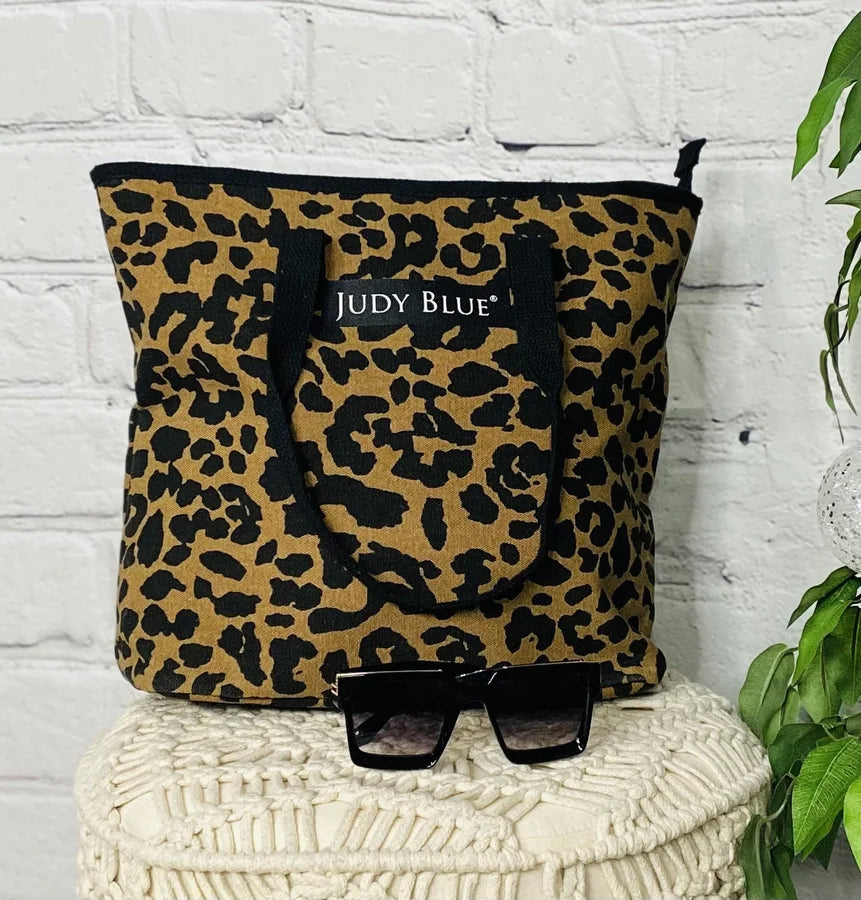 Judy Blue Leopard Tote Bag