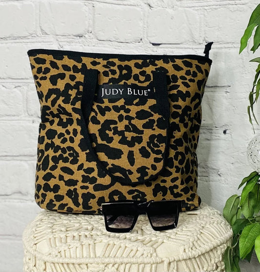 Judy Blue Leopard Tote Bag