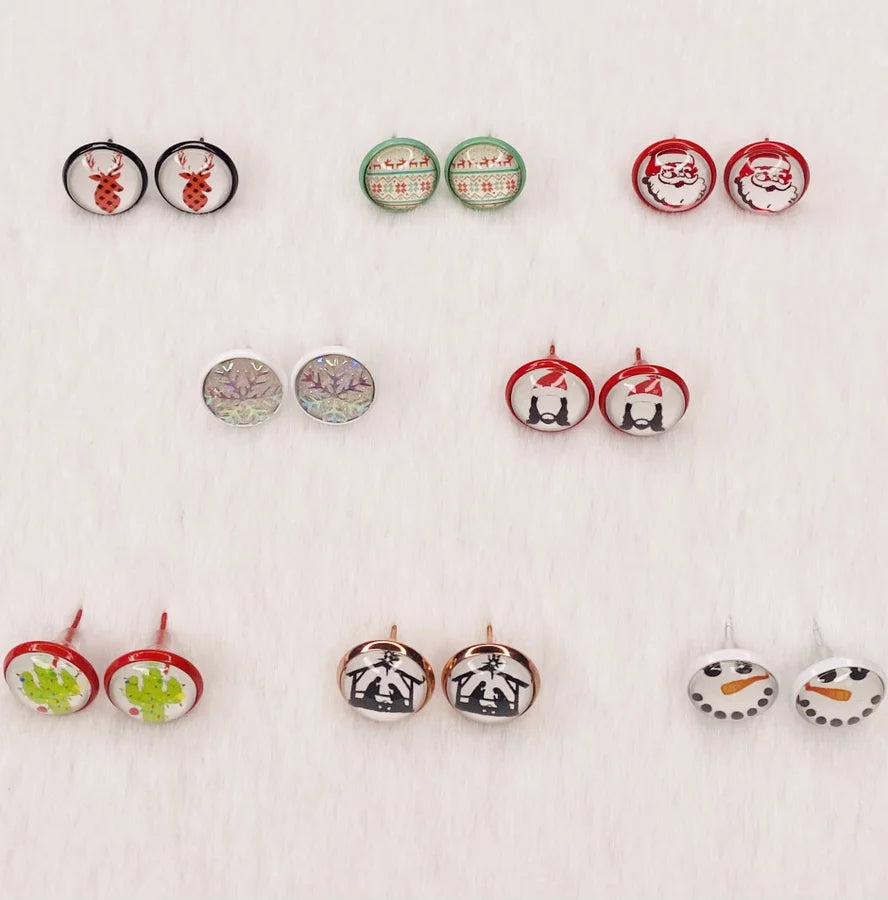 Christmas Inspired Post Earrings (Multiple Styles)