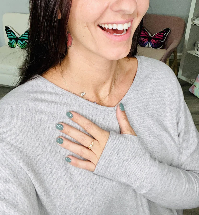Reg. Heather Grey V-Neck Dolman Long Sleeve Top