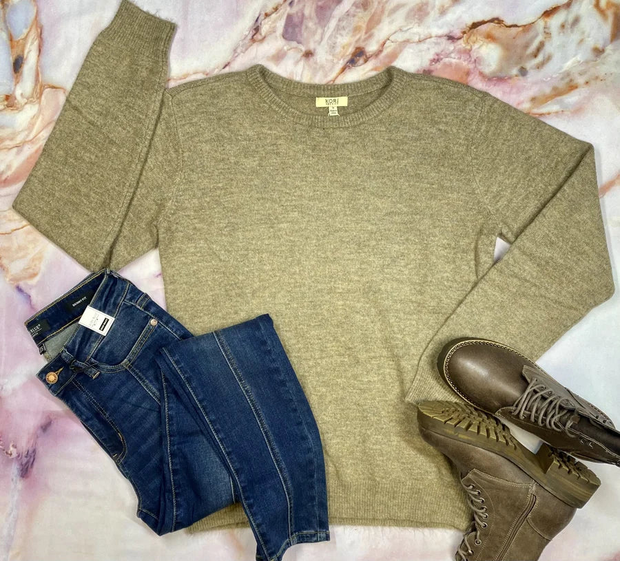 Dusty Olive Long Sleeve Sweater