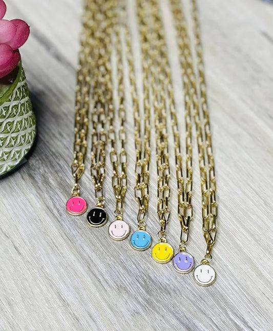 "Smile" Necklace (Multiple Colors)