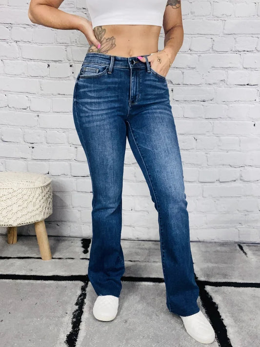 Judy Blue - "Catherine" Dark Blue Mid-Rise Bootcut Jeans - Reg/Plus