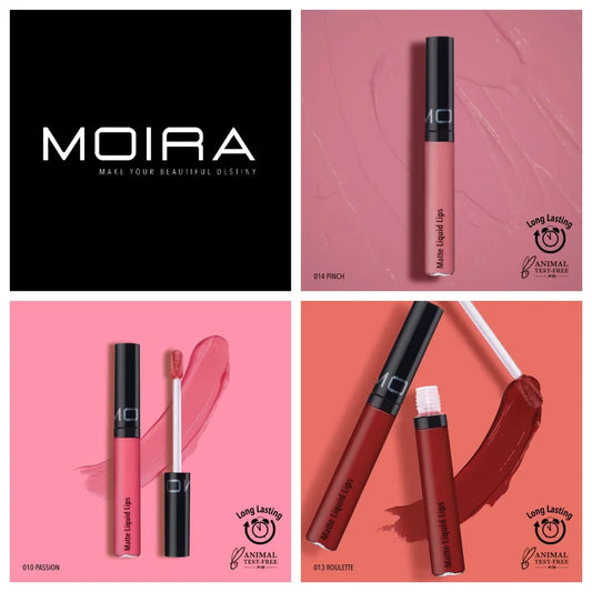Moira Matte Liquid Lips - Pink/Red Shades