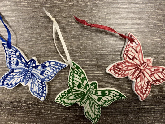 Handmade Ceramic Butterfly Ornaments