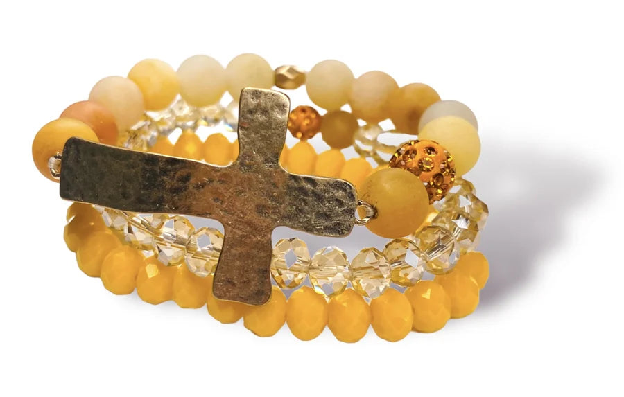 3-Piece Cross Bracelet