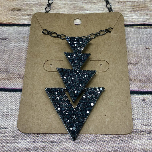 Pave Stacked Triangle Necklace