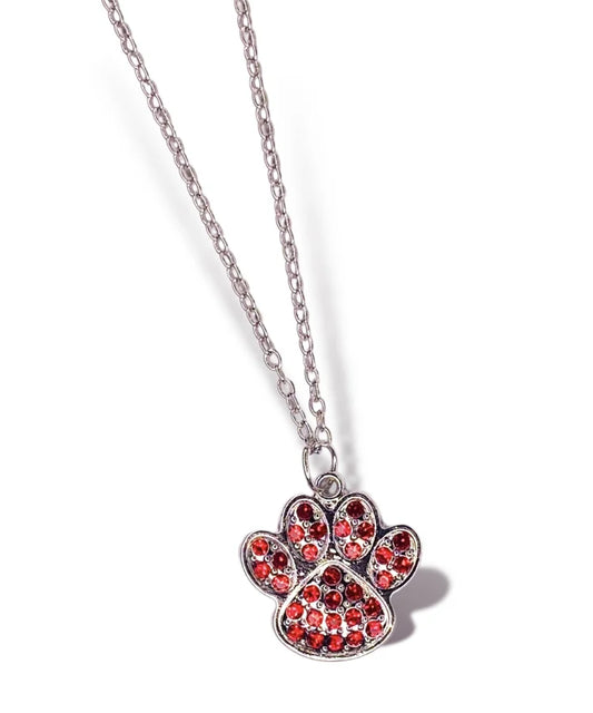 Sparkle Paw Print Necklace