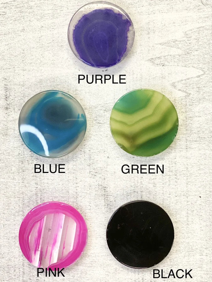 POLISHED ROUND AGATE POP-SOCKETS