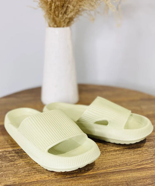 Pillow Slide Sandals/Slippers - Light Green